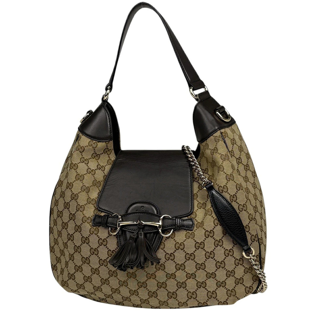 Gucci GG shoulder bag Hobo canvas brown